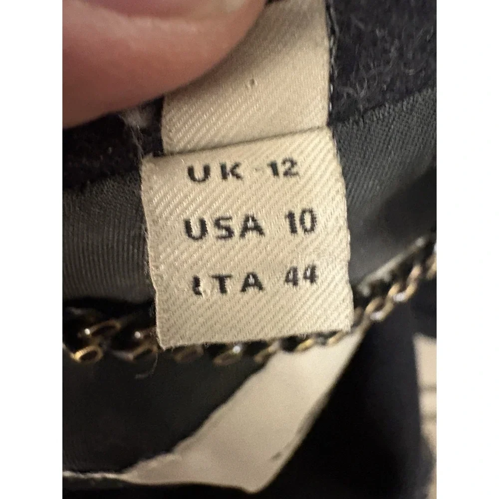 Burberry London Wool Cashmere Black Trench Coat Double Breasted Belt US 10 - Picture 5 of 9